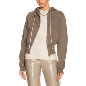 Drkshdw By Rick Owens Grey Small Terry Fleece Hoodie Size XS